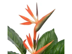 vidaXL Künstliche Pflanze Strelitzia mit Topf Rot 100 cm