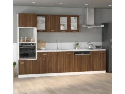 vidaXL Mikrowellenumbauschrank Braun Eichen-Optik 60x57x207 cm