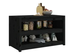 vidaXL Outdoor-Küchenschrank Schwarz 106x55x64 cm Massivholz Kiefer