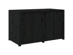vidaXL Outdoor-Küchenschrank Schwarz 106x55x64 cm Massivholz Kiefer