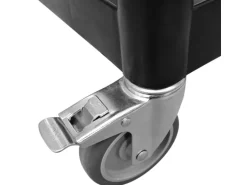 vidaXL Rollwagen mit 2 Etagen Schwarz 99x50x97 cm Aluminium