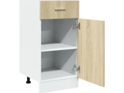 vidaXL Schubunterschrank Sonoma-Eiche 40x46x81,5 cm Holzwerkstoff