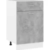 vidaXL Schubunterschrank Betongrau 50x46x81,5 cm Holzwerkstoff