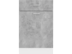 vidaXL Schubunterschrank Betongrau 50x46x81,5 cm Holzwerkstoff