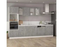 vidaXL Schubunterschrank Betongrau 50x46x81,5 cm Holzwerkstoff