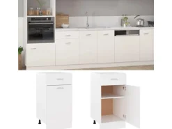 vidaXL Schubunterschrank Weiß 40x46x81,5 cm Holzwerkstoff