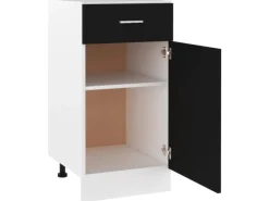 vidaXL Schubunterschrank Schwarz 40x46x81,5 cm Holzwerkstoff