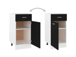 vidaXL Schubunterschrank Schwarz 40x46x81,5 cm Holzwerkstoff