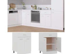 vidaXL Schubunterschrank Weiß 60x46x81,5 cm Holzwerkstoff
