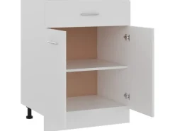 vidaXL Schubunterschrank Weiß 60x46x81,5 cm Holzwerkstoff