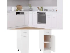 vidaXL Schubunterschrank Weiß 30x46x81,5 cm Holzwerkstoff