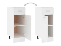 vidaXL Schubunterschrank Weiß 30x46x81,5 cm Holzwerkstoff