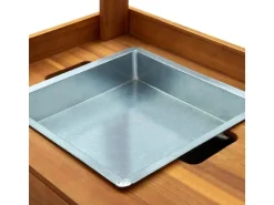 vidaXL Servierwagen Akazienolz Massiv 92 x 43,5 x 141,5 cm