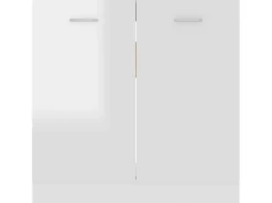 vidaXL Spülenunterschrank Hochglanz-Weiß 80x46x81,5 cm Holzwerkstoff
