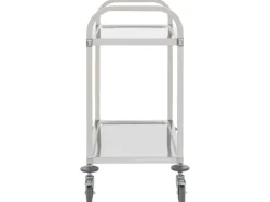 vidaXL 2-Stufiger Servierwagen 96,5 x 55 x 90 cm Edelstahl