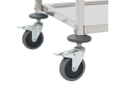 vidaXL 4-Stufiger Servierwagen 107 x 55 x 125 cm Edelstahl