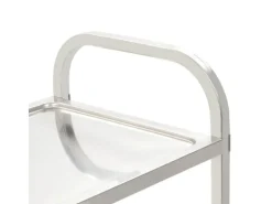 vidaXL 2-Stufiger Servierwagen 95 x 45 x 83,5 cm Edelstahl