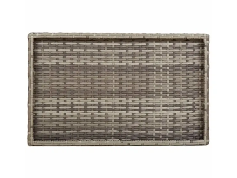 vidaXL Tabletttisch Klappbar Grau 65x40x75 cm Poly Rattan 365129