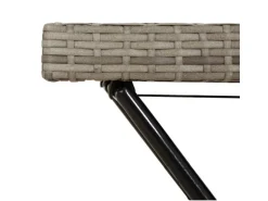 vidaXL Tabletttisch Klappbar Grau 65x40x75 cm Poly Rattan 365129