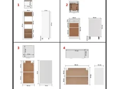 vidaXL 8-tlg Küchenzeile Weiß Holzwerkstoff