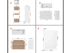 vidaXL 7-tlg Küchenzeile Weiß Holzwerkstoff Modell 1