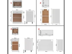 vidaXL 8-tlg Küchenzeile Weiß Holzwerkstoff Modell 1