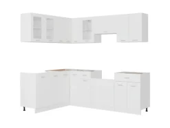 vidaXL 11-tlg Küchenzeile Weiß Holzwerkstoff Modell 3