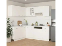 vidaXL 11-tlg Küchenzeile Weiß Holzwerkstoff Modell 2