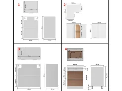 vidaXL 11-tlg Küchenzeile Weiß Holzwerkstoff Modell 2