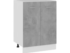 vidaXL Unterschrank Betongrau 60x46x81,5 cm Holzwerkstoff