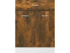 vidaXL Unterschrank mit Schublade Räuchereiche 60x46x81,5 cm