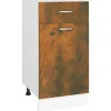 vidaXL Unterschrank mit Schublade Räuchereiche 40x46x81,5 cm