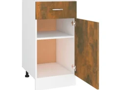 vidaXL Unterschrank mit Schublade Räuchereiche 40x46x81,5 cm