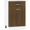vidaXL Unterschrank mit Schublade Braun Eiche-Optik 50x46x81,5 cm