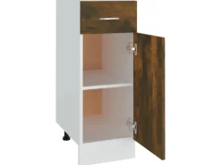 vidaXL Unterschrank mit Schublade Räuchereiche 30x46x81,5 cm