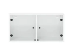 vidaXL Wandschrank mit Glastüren Weiß 68,5x37x35 cm