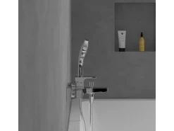 Villeroy & Boch Einhebel-Badewannenarmatur Architectura Square in Chrom