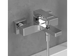 Villeroy & Boch Einhebel-Badewannenarmatur Architectura Square in Chrom