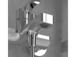 Villeroy & Boch Einhebel-Badewannenarmatur Architectura in Chrom