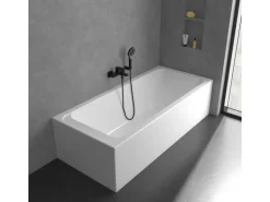 Villeroy & Boch Einhebel-Badewannenarmatur Architectura Square in Matt Black