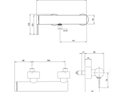 Villeroy & Boch Einhebel-Duscharmatur Loop & Friends in Matt Black
