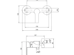 Villeroy & Boch Einhebel-Duscharmatur Architectura in Chrom