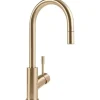 Villeroy & Boch Küchenarmatur Umbrella Flex Hochdruck-Armatur mit Ausziehbarer Brause Wassersparend Gold