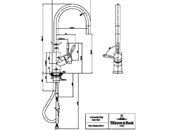 Villeroy & Boch Küchenarmatur Umbrella Flex Hochdruck-Armatur mit Ausziehbarer Brause Wassersparend Gold