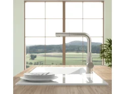 Villeroy & Boch Küchenarmatur Steel Shower Hochdruck-Armatur Ausziehbare Brause Wassersparend Edelstahl Massiv