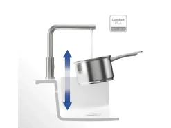 Villeroy & Boch Küchenarmatur Steel Shower Hochdruck-Armatur Ausziehbare Brause Wassersparend Edelstahl Massiv
