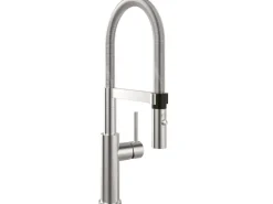 Villeroy & Boch Küchenarmatur Steel Expert 2-0 Hochdruck Armatur Umschaltfunktion Wassersparend Edelstahl Massiv