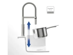 Villeroy & Boch Küchenarmatur Steel Expert 2-0 Hochdruck Armatur Umschaltfunktion Wassersparend Edelstahl Massiv