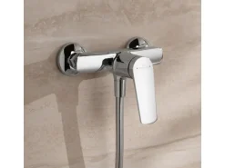 Villeroy & Boch Oasis Duscharmatur Einhebel-Mischbatterie Rückflussschutz & Keramikkartusche Aufputzmontage Rund Chrom