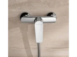 Villeroy & Boch Oasis Duscharmatur Einhebel-Mischbatterie Rückflussschutz & Keramikkartusche Aufputzmontage Rund Chrom